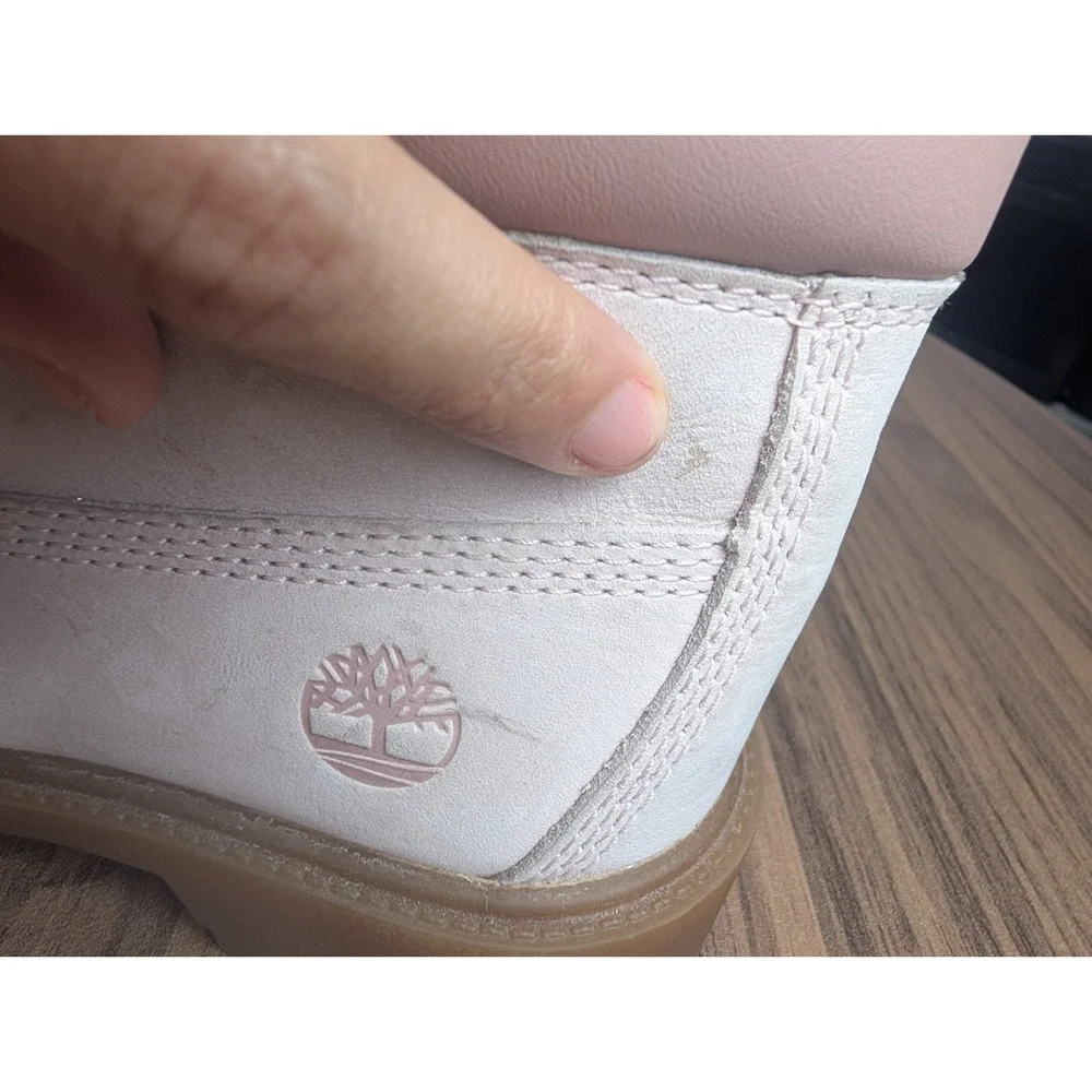 Timberland Premium 6 Inch Waterproof Boots Pink Nubuck Toddler Size 13.5 US Kids
